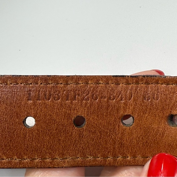 Trafalgar canvas leather belt handcrafted in USA size 42-44.5” - Picture 3 of 9